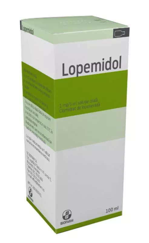 LOPEMIDOL 1 mg/5 ml x 1 CUTIE X 1 FLAC. DIN STICLA BRUNA X 100 ML SOL. OR, [],https:farmaciabajan.ro