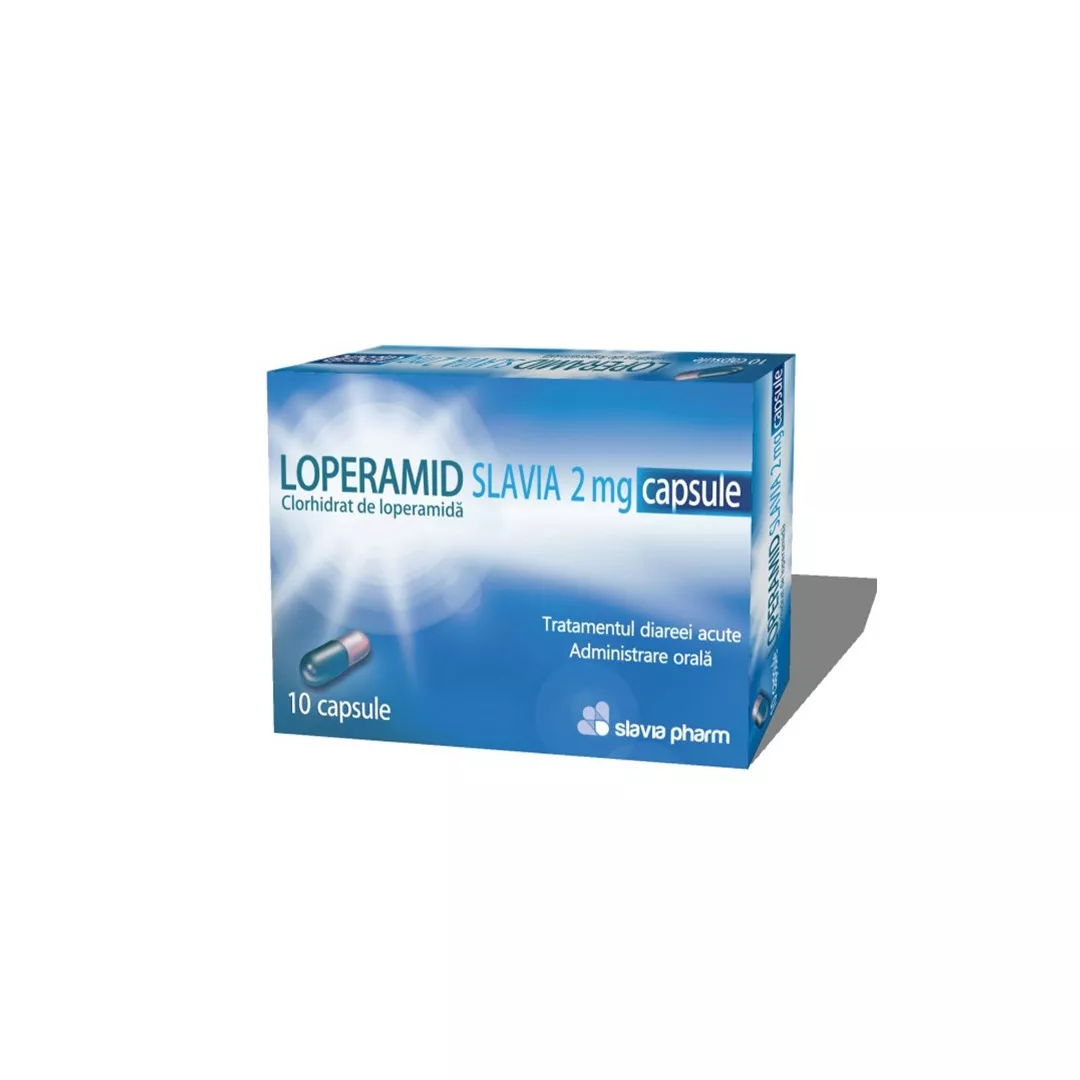 Loperamid 2 mg, 10 capsule, Slavia Pharm, [],https:farmaciabajan.ro