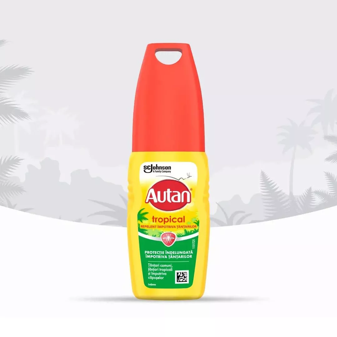 Lotiune anti-intepaturi insecte Autan Tropical cu pulverizator, 100 ml, [],farmaciabajan.ro