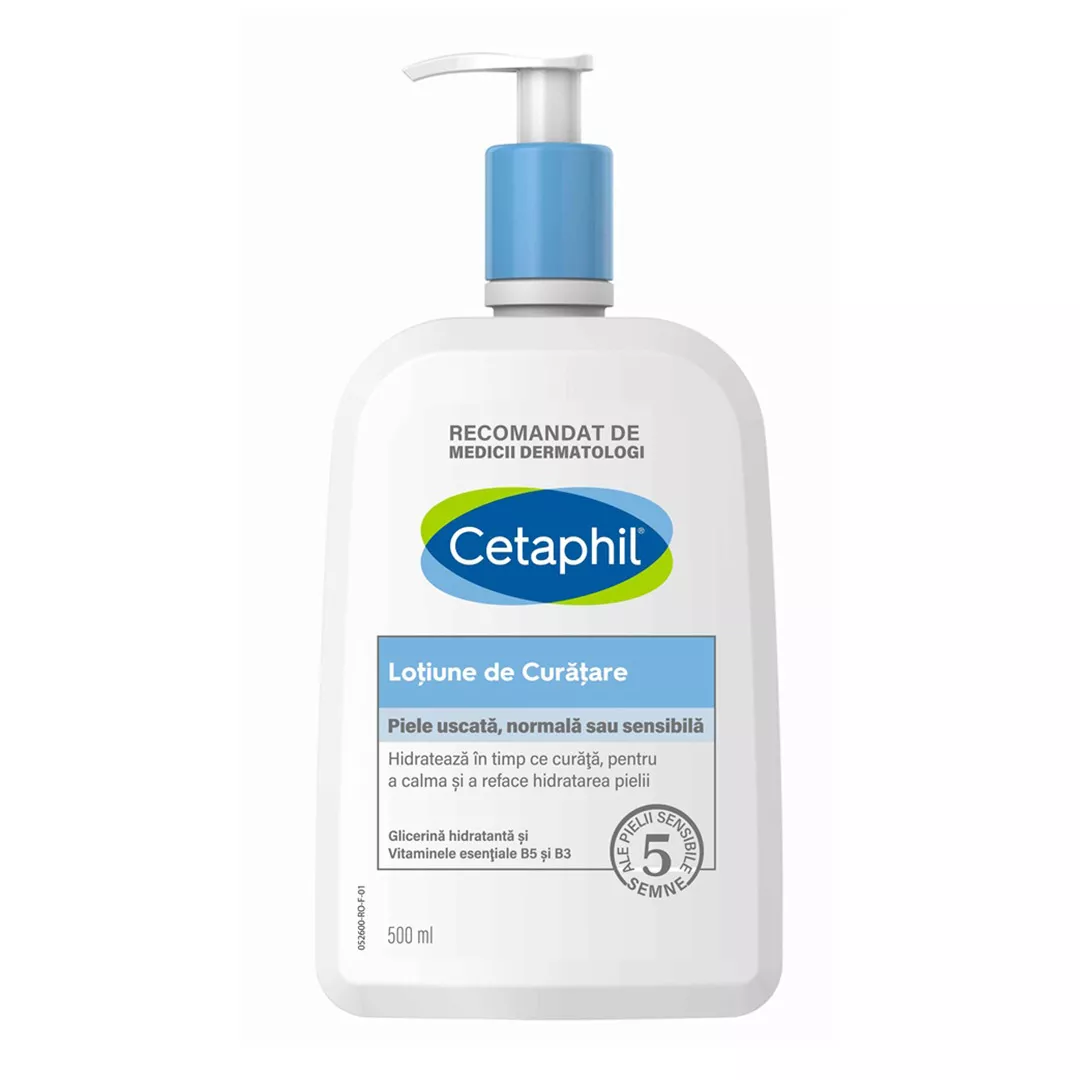 Lotiune pentru curatarea fetei, 500 ml, Cetaphil, [],farmaciabajan.ro