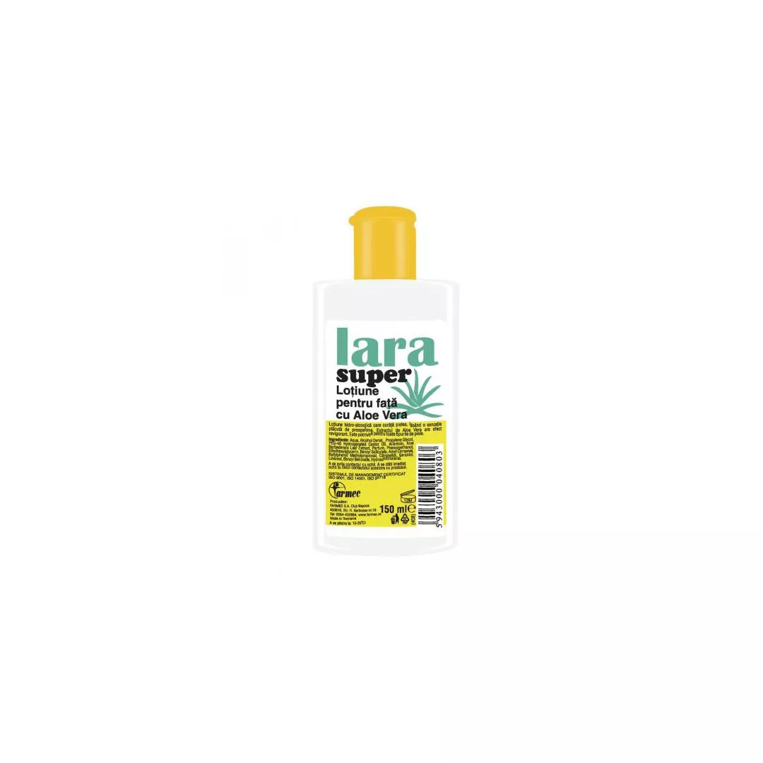 Lotiune pentru fata cu aloe vera Lara Super, 150 ml, Farmec, [],farmaciabajan.ro