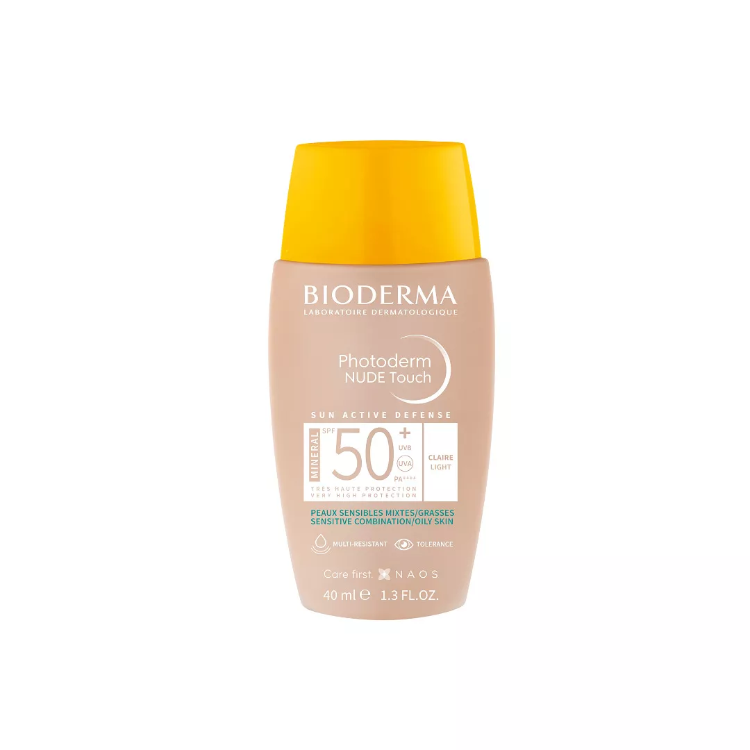 Fluid Nude Touch Mineral deschis cu SPF50+ Photoderm, 40 ml, Bioderma, [],farmaciabajan.ro