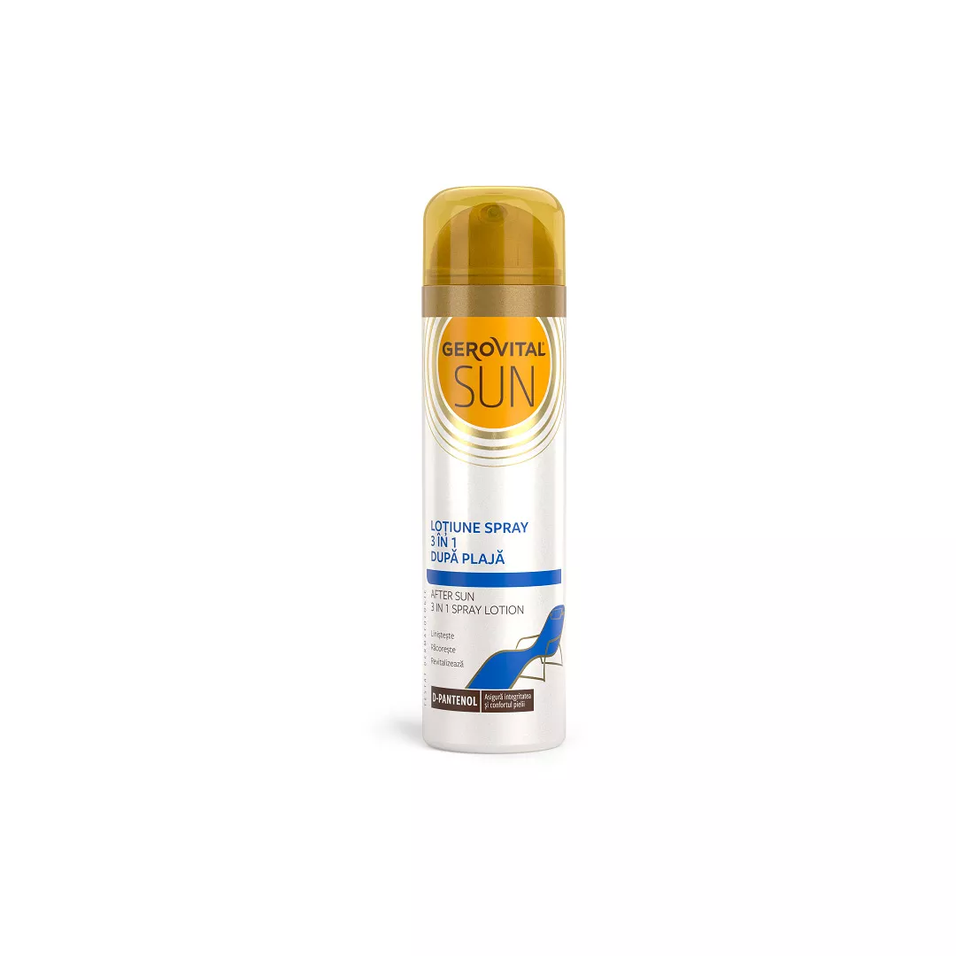 Lotiune spray 3 in 1 dupa plaja Sun, 150 ml, Gerovital, [],farmaciabajan.ro