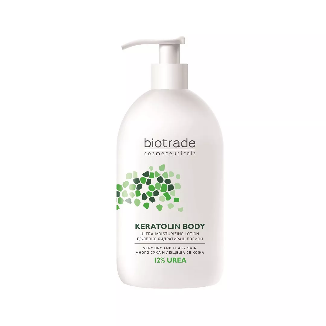 Lotiune de corp pentru piele foarte uscata Keratolin Body 12% Urea, 400 ml, Biotrade, [],farmaciabajan.ro