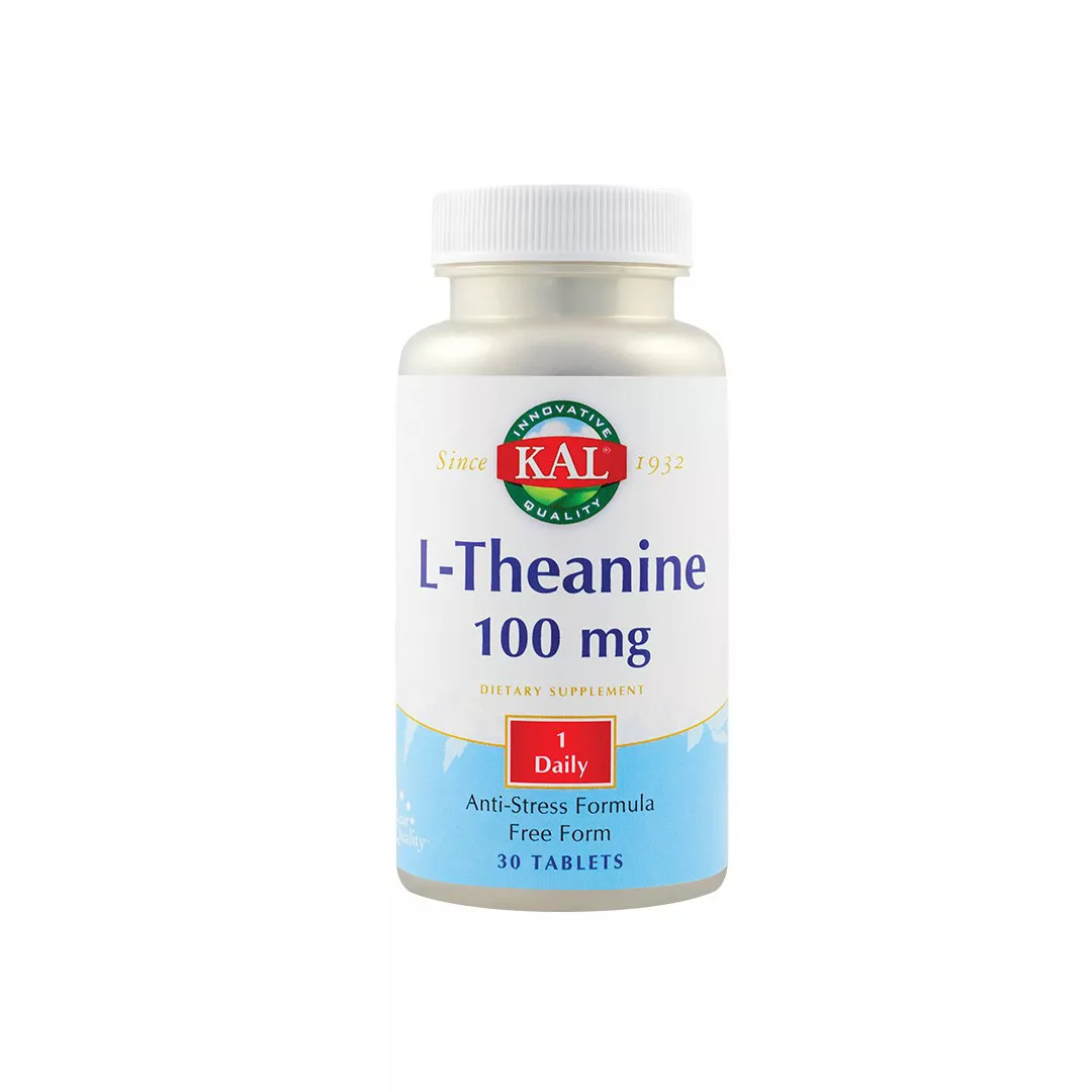 L-Theanine 100mg Kal, 30 tablete, Secom, [],farmaciabajan.ro
