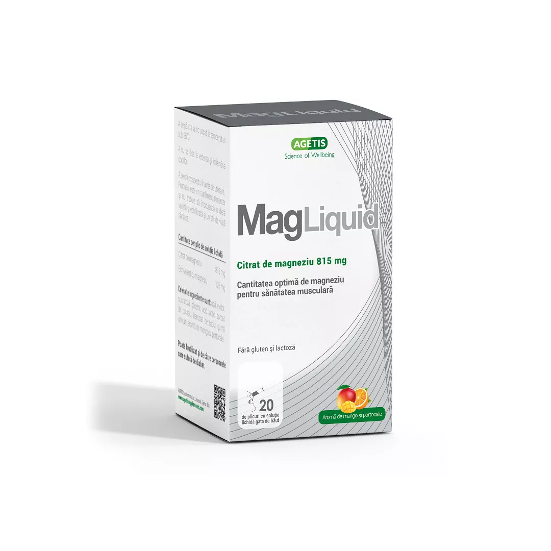 MagLiquid solutie, 815 mg, 20 plicuri, Agetis, [],farmaciabajan.ro