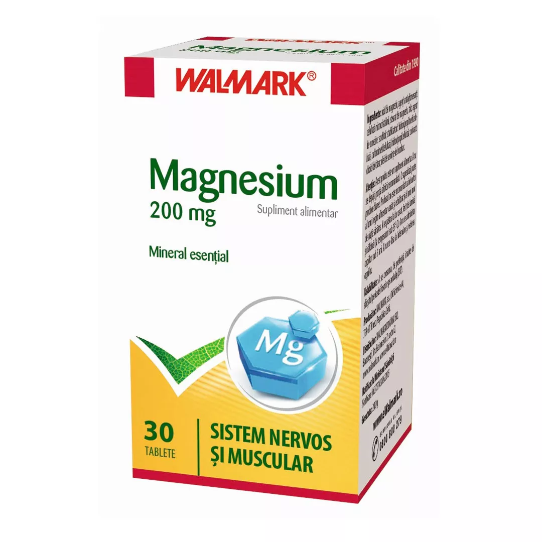 Magnesium 200mg, 30 tablete, Walmark, [],https:farmaciabajan.ro