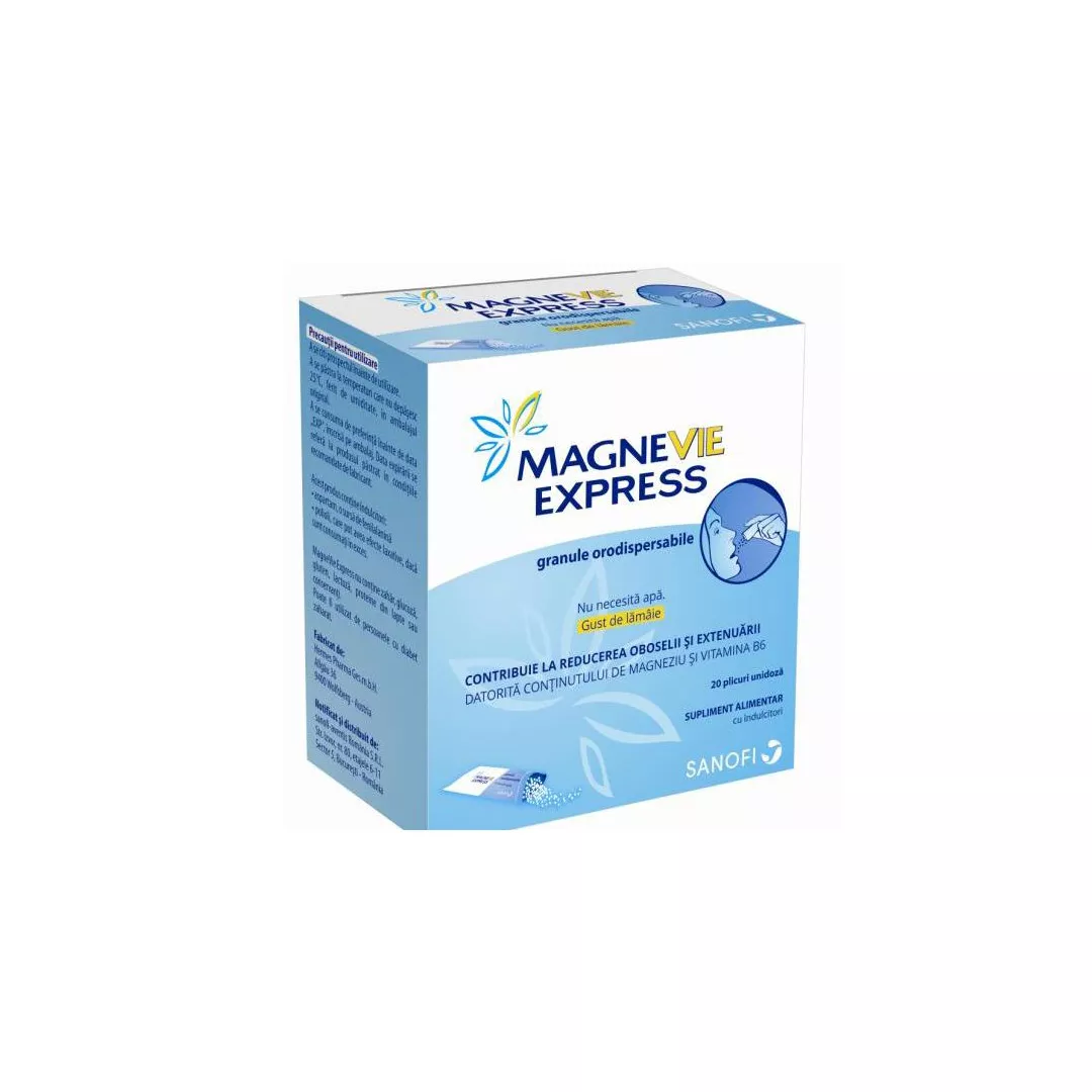 MagneVie Express, 20 plicuri, Sanofi Aventis, [],https:farmaciabajan.ro
