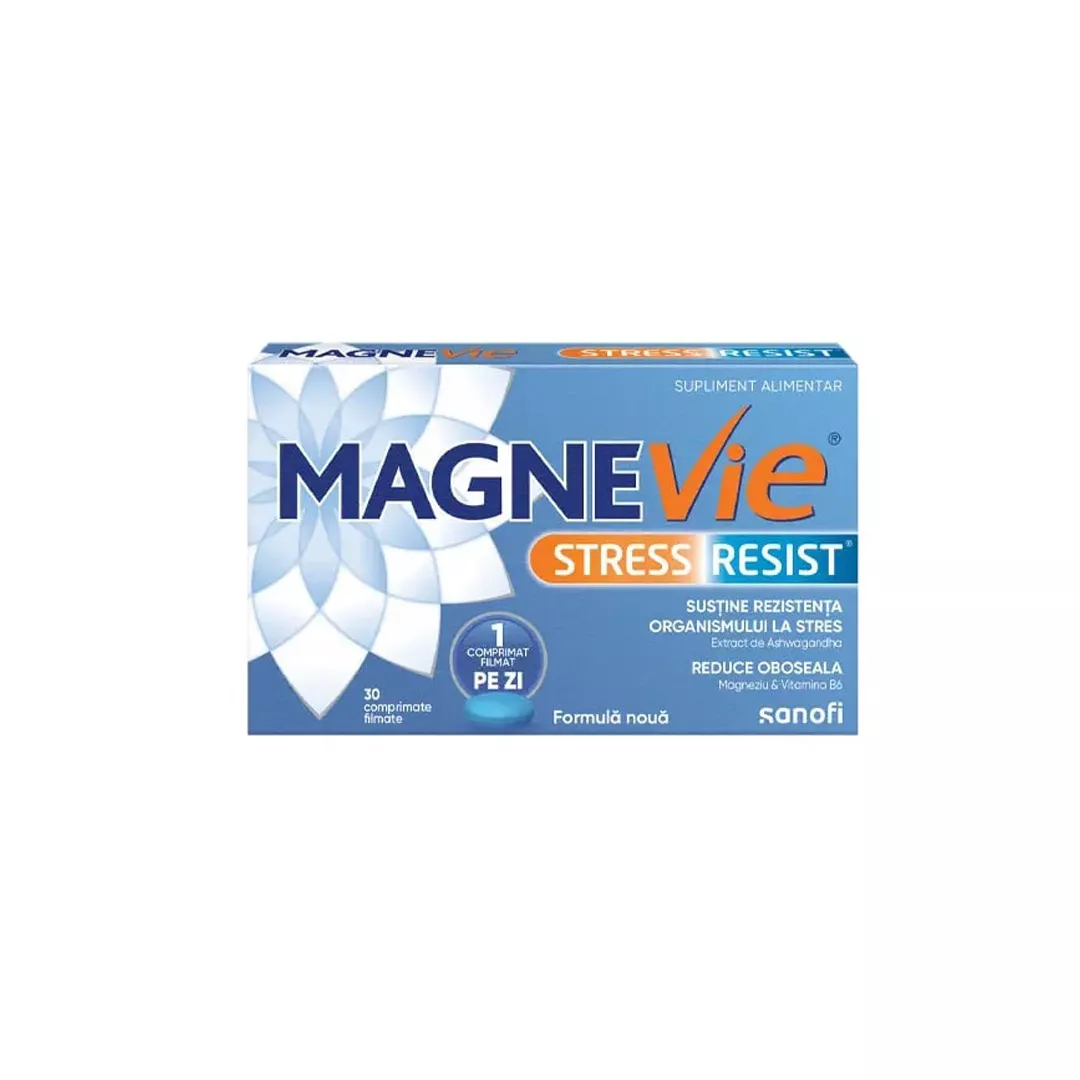 Magnevie Stress Resist, 30 comprimate filmate, Sanofi, [],farmaciabajan.ro