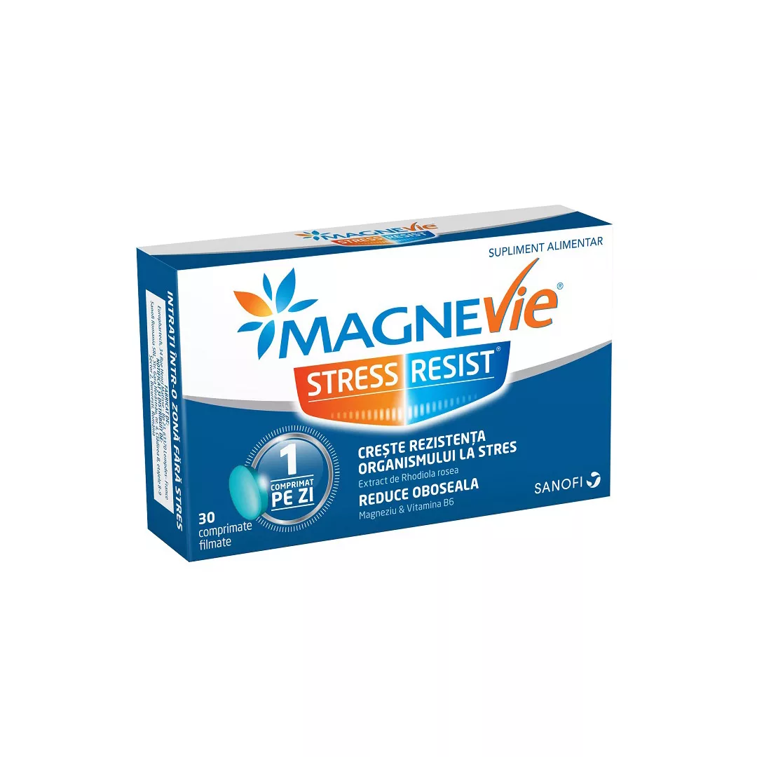 Magnevie Stress Resist, 30 comprimate, Sanofi, [],farmaciabajan.ro