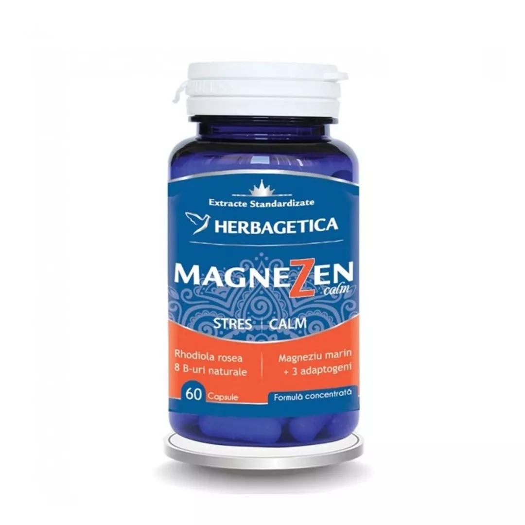 Magnezen Stres Calm, 60 capsule, Herbagetica, [],farmaciabajan.ro