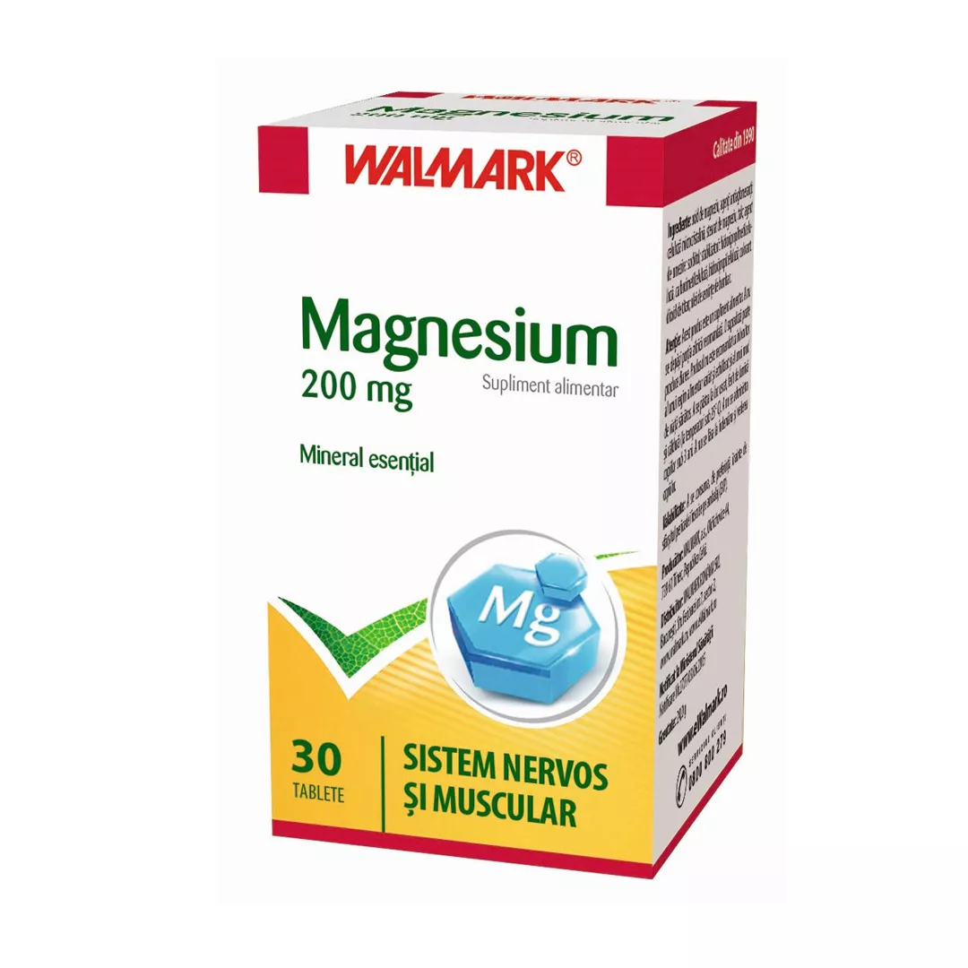 Magnesium 200mg, 30 tablete, Walmark, [],https:farmaciabajan.ro