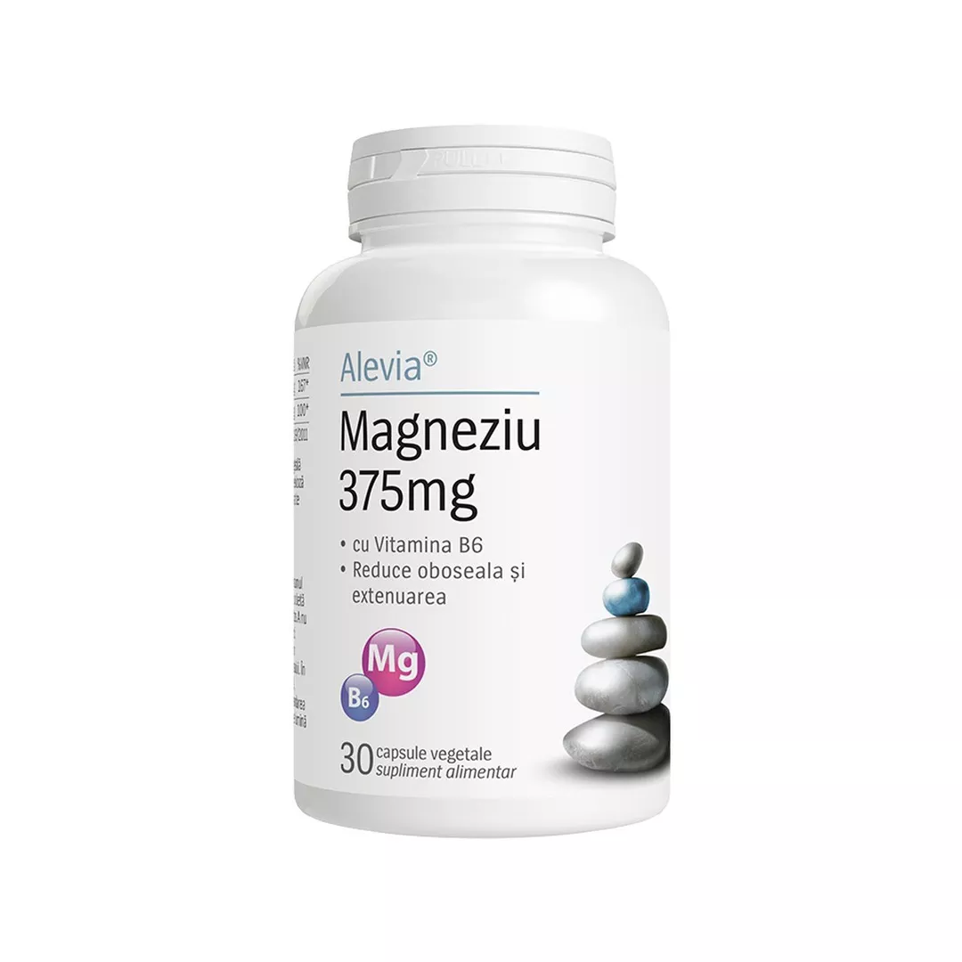 Magneziu 375mg B6, 30 capsule vegetale, Alevia, [],farmaciabajan.ro