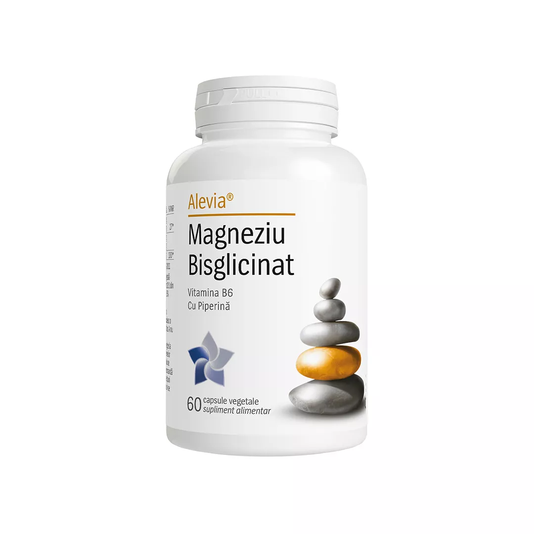 Magneziu bisglicinat, 60 capsule, Alevia, [],farmaciabajan.ro