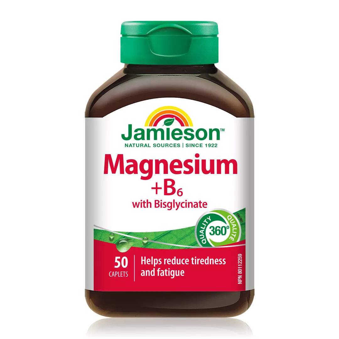 Magneziu bisglicinat cu Vitamina B6, 50 capsule, Jamieson, [],farmaciabajan.ro