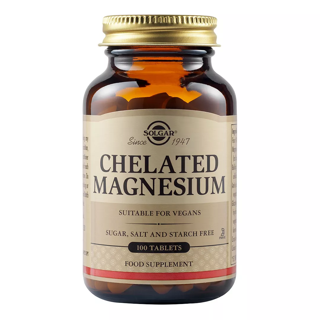 Magneziu Chelat 100 mg, 100 tablete, Solgar, [],farmaciabajan.ro
