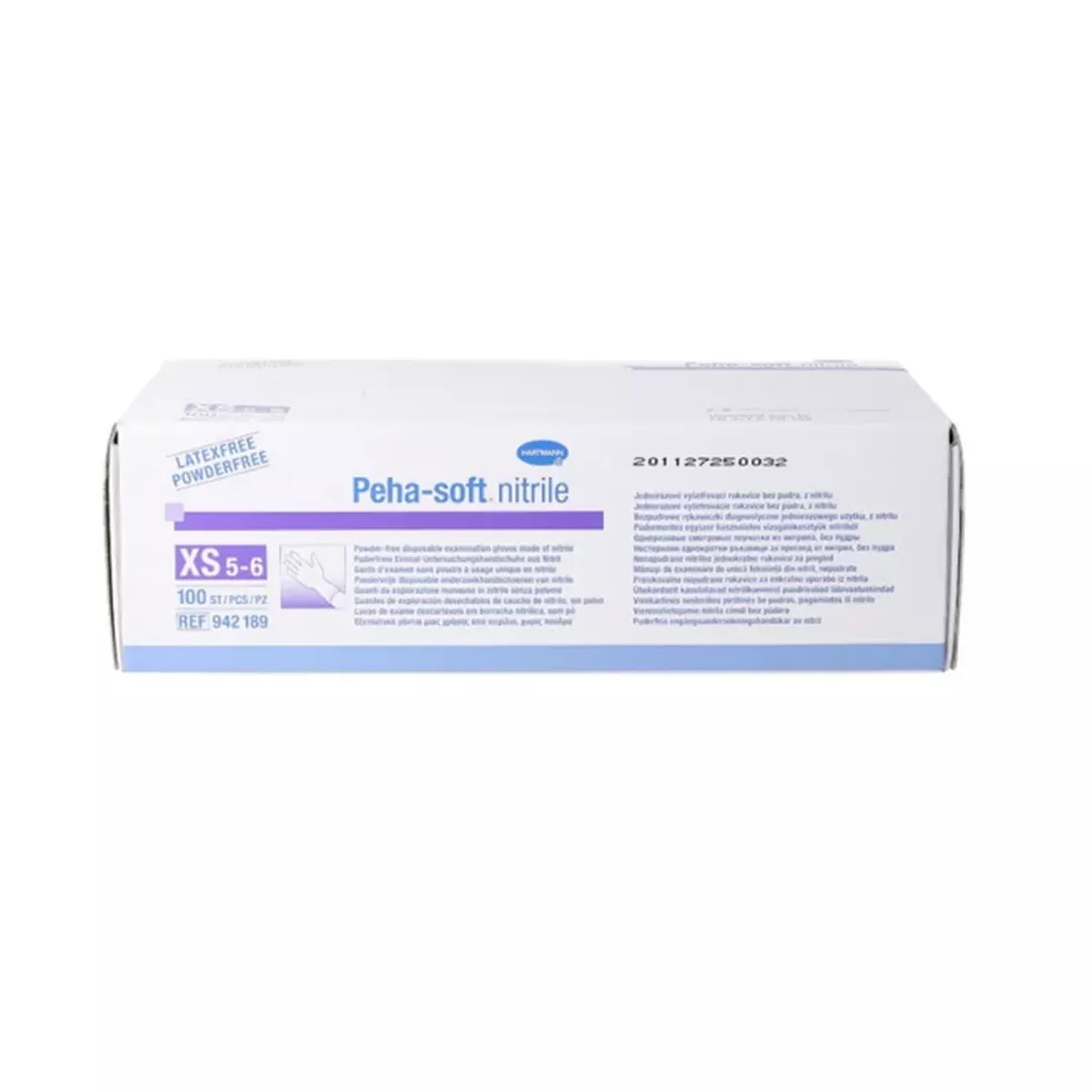 Manusi de examinare albastre din nitril marimea XS Peha Soft, 100 bucati, Hartmann, [],farmaciabajan.ro