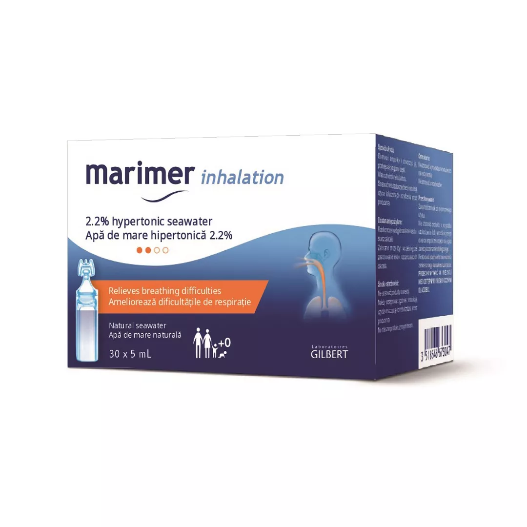 Marimer Inhalatii 2,2%, 30 unidoze x 5 ml, Gilbert, [],https:farmaciabajan.ro