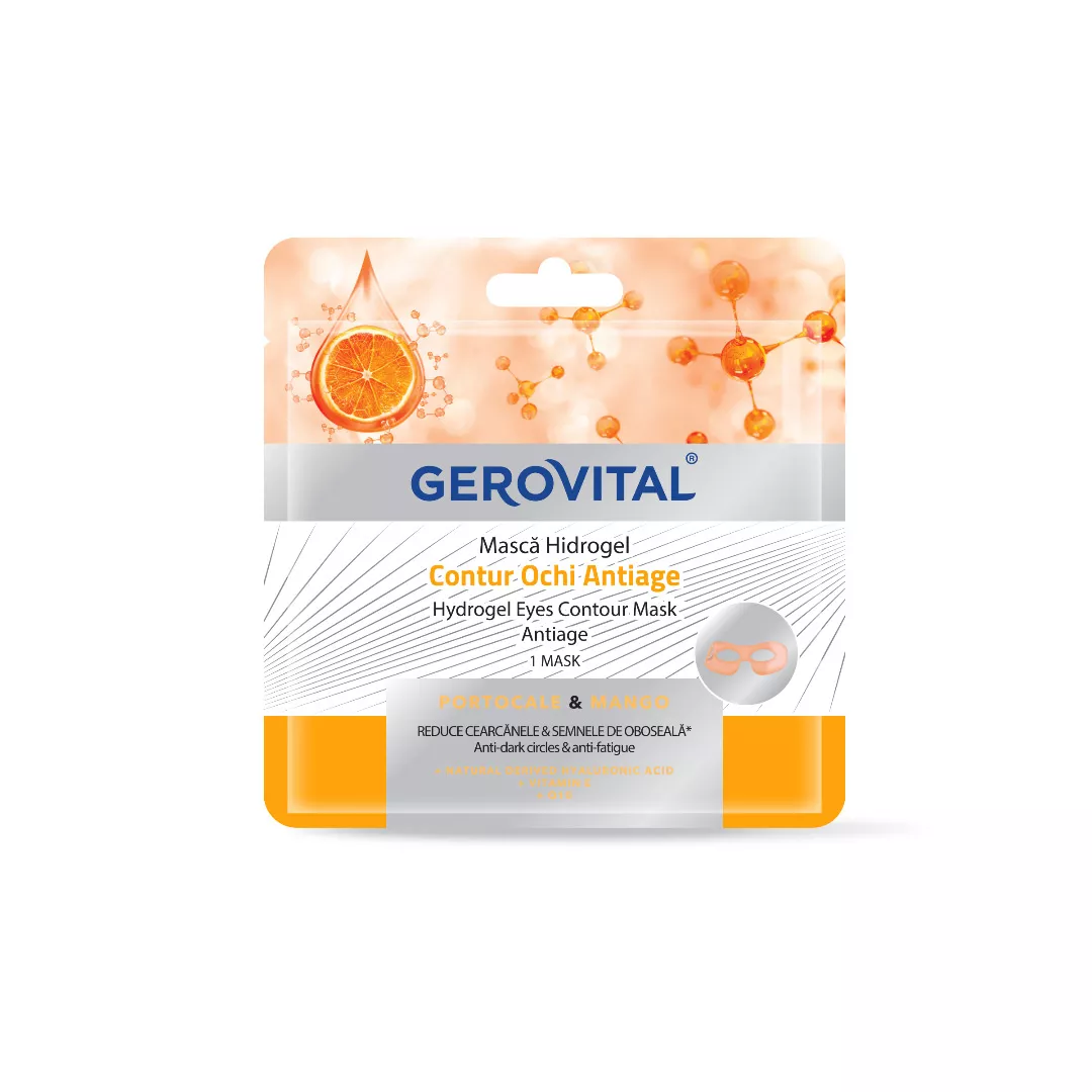 Masca hidrogel contur ochi anti-age, Gerovital, [],farmaciabajan.ro