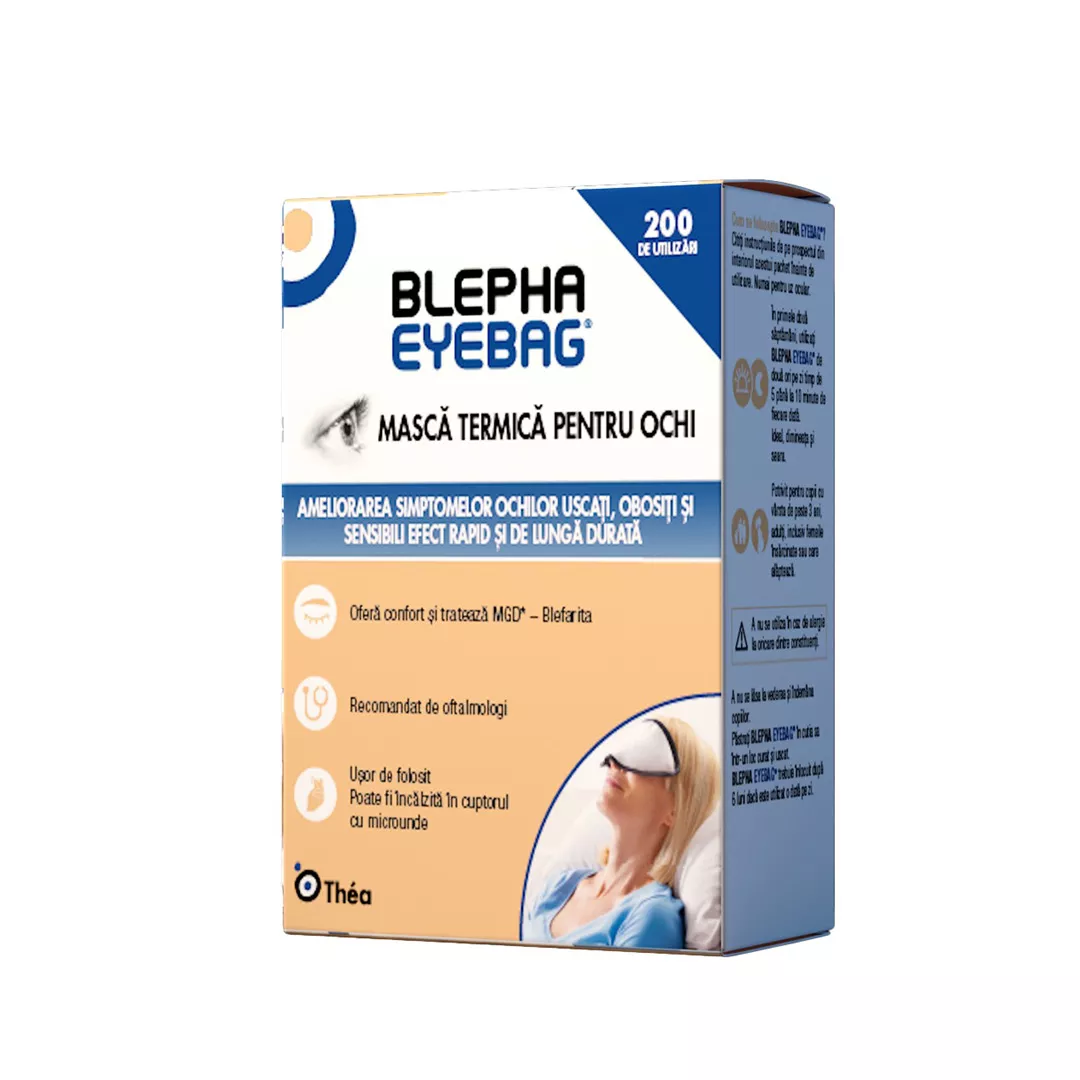 Masca termica reutilizabila pentru ochi Blepha EyeBag, 1 bucata, Laboratoires Th&eacute;a, [],farmaciabajan.ro