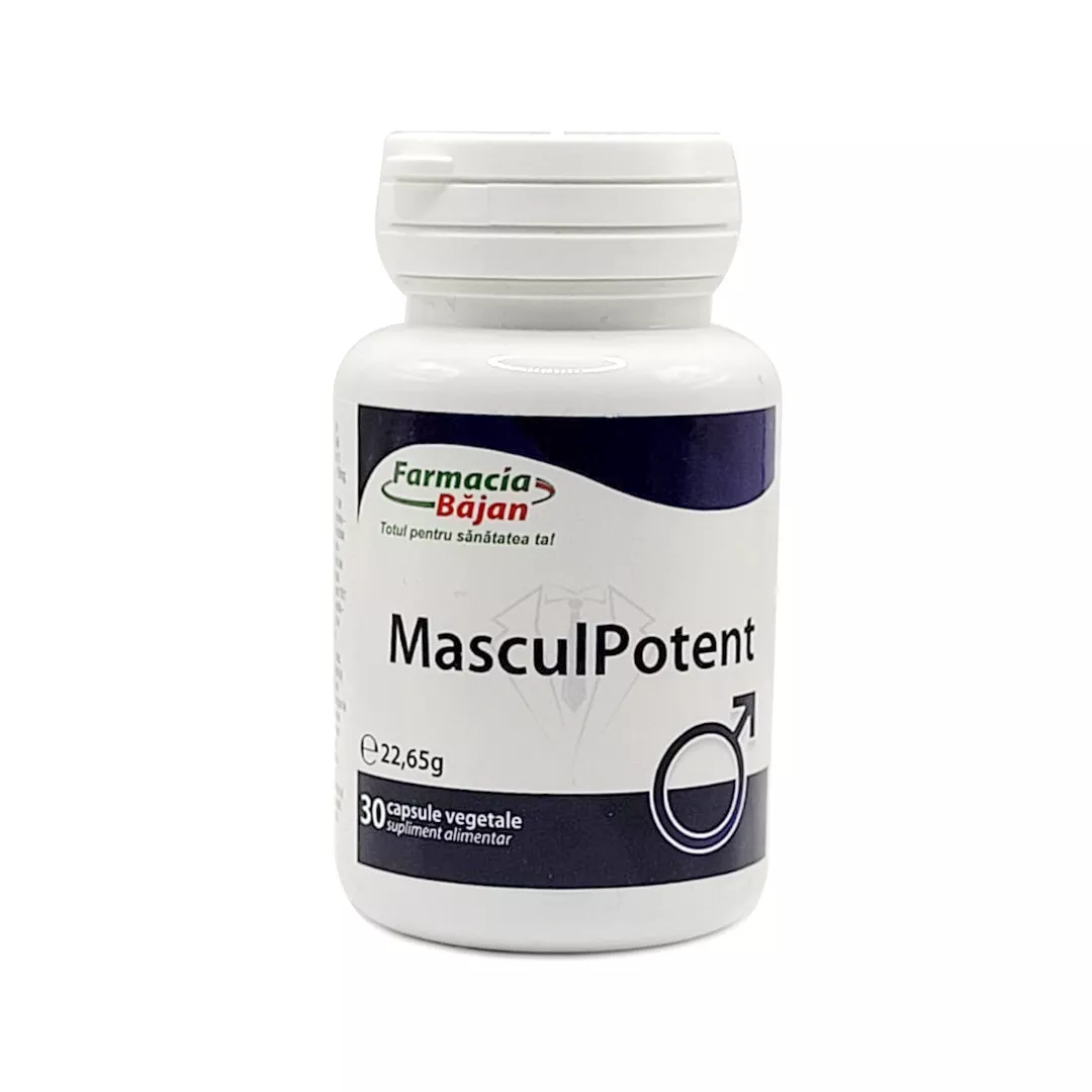 MasculPotent, 30 capsule vegetale, Farmacia Bajan, [],farmaciabajan.ro