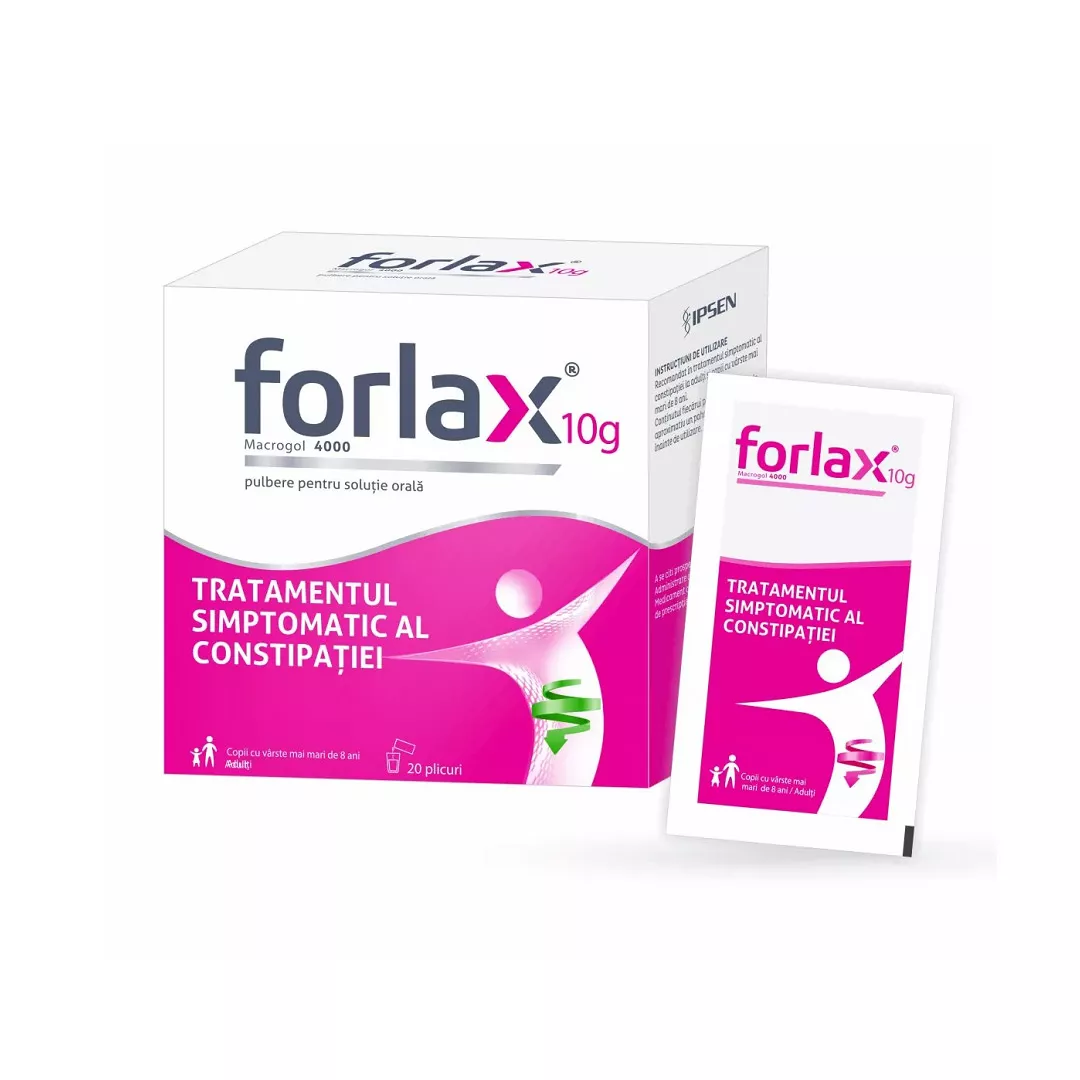 Forlax, 10 g pulbere pentru solutie orala, 20 plicuri, Beaufour Ipsen, [],farmaciabajan.ro