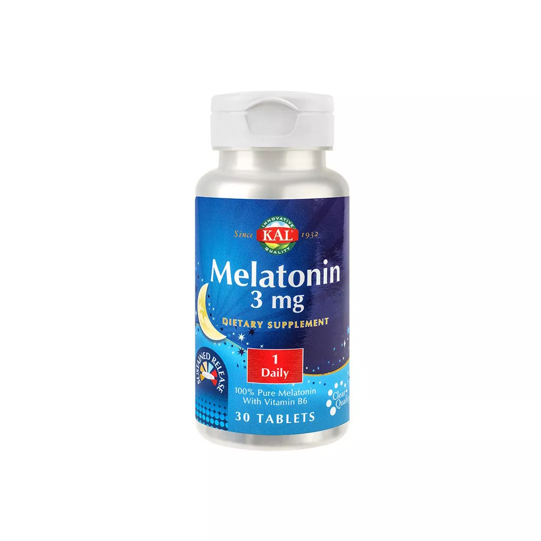 Melatonin 3 mg Kal, 30 tablete, Secom, [],farmaciabajan.ro