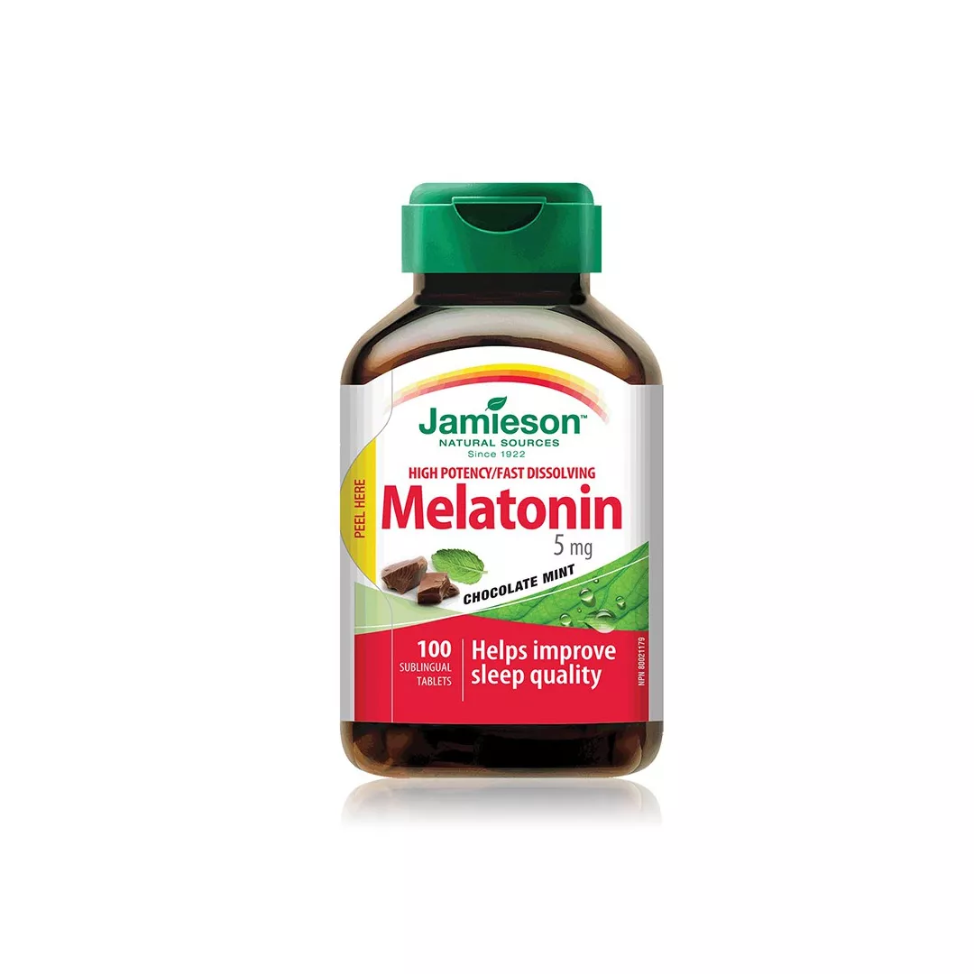Melatonina 5mg, 100 tablete sublinguale, Jamieson, [],https:farmaciabajan.ro