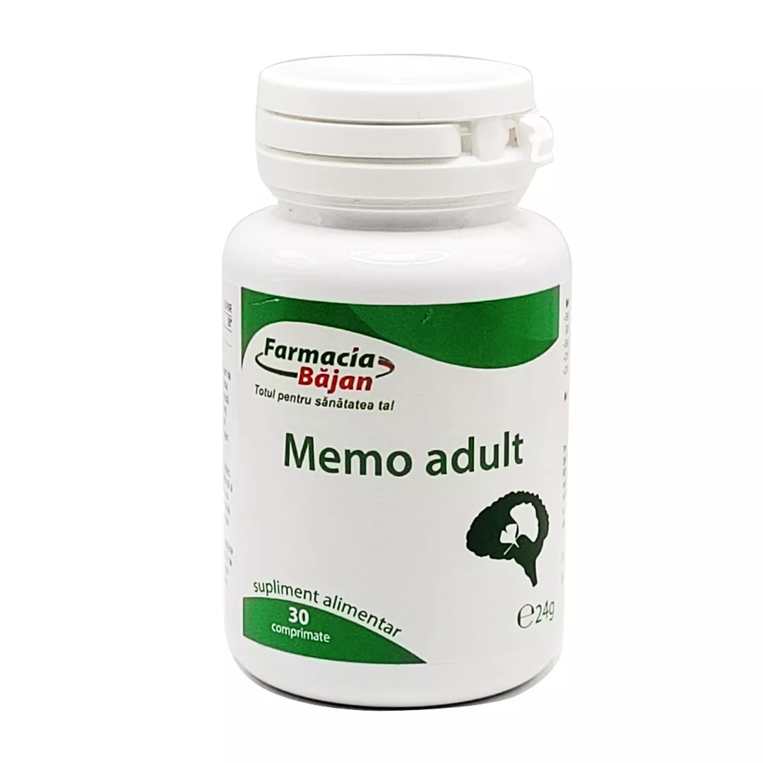 Memo adult, 30 comprimate, Farmacia Bajan, [],farmaciabajan.ro