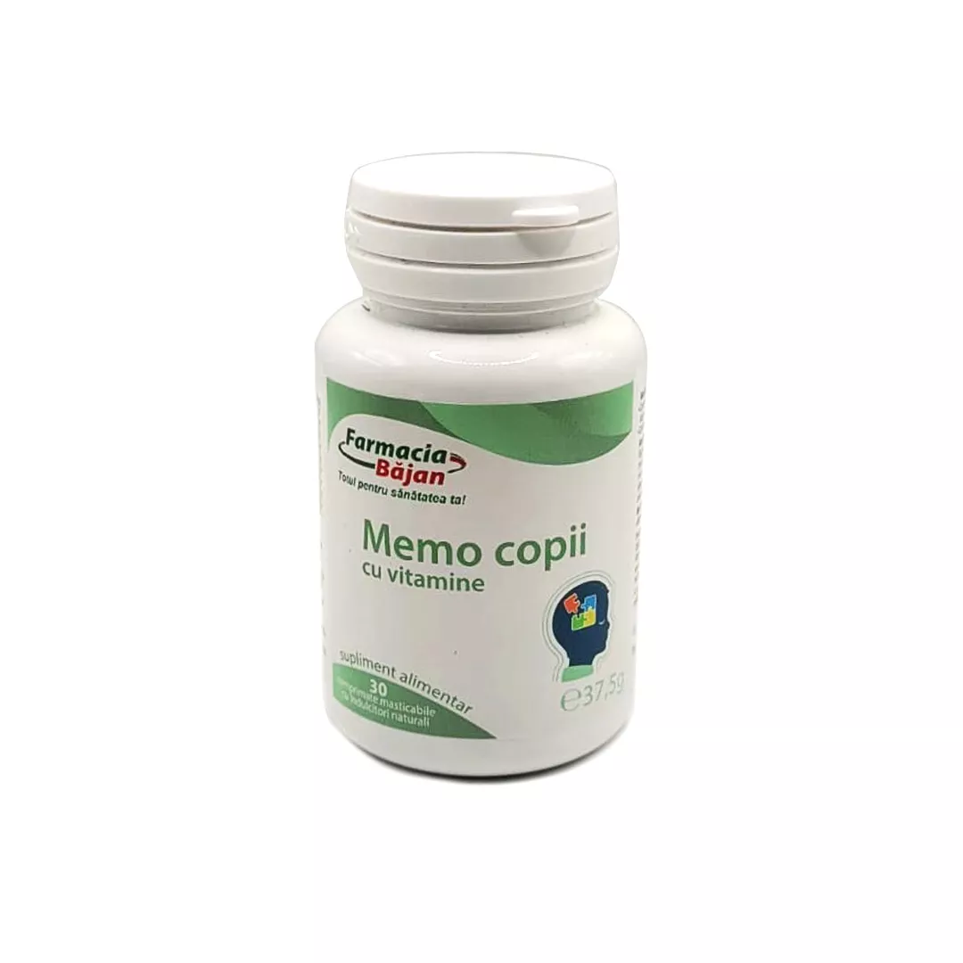 Memo copii cu vitamine, 30 comprimate, Farmacia Bajan, [],https:farmaciabajan.ro