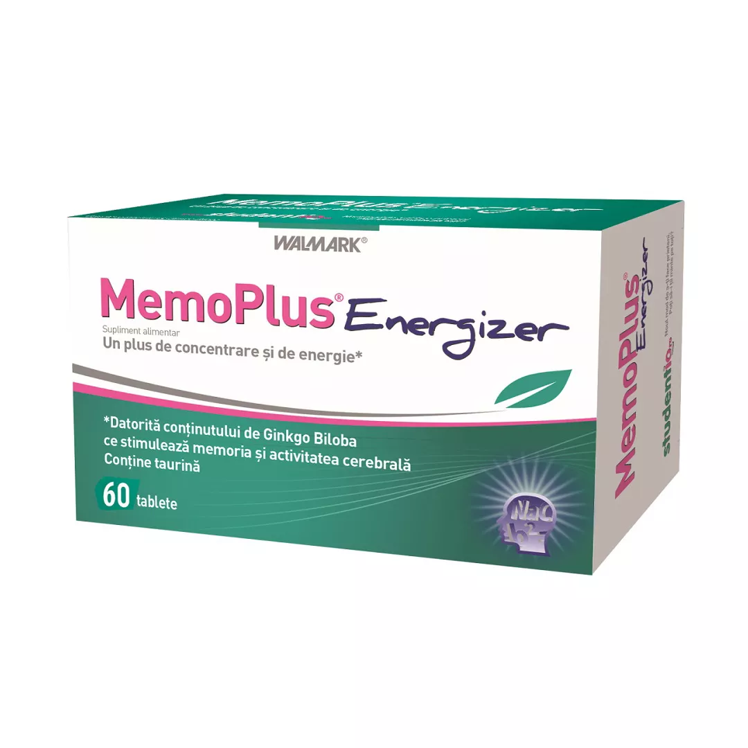 MemoPlus Energizer, 60 tablete, Walmark, [],farmaciabajan.ro