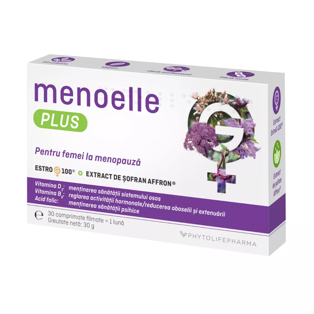 Menoelle Plus, 30 comprimate, PhytoLife Nutrition, [],https:farmaciabajan.ro