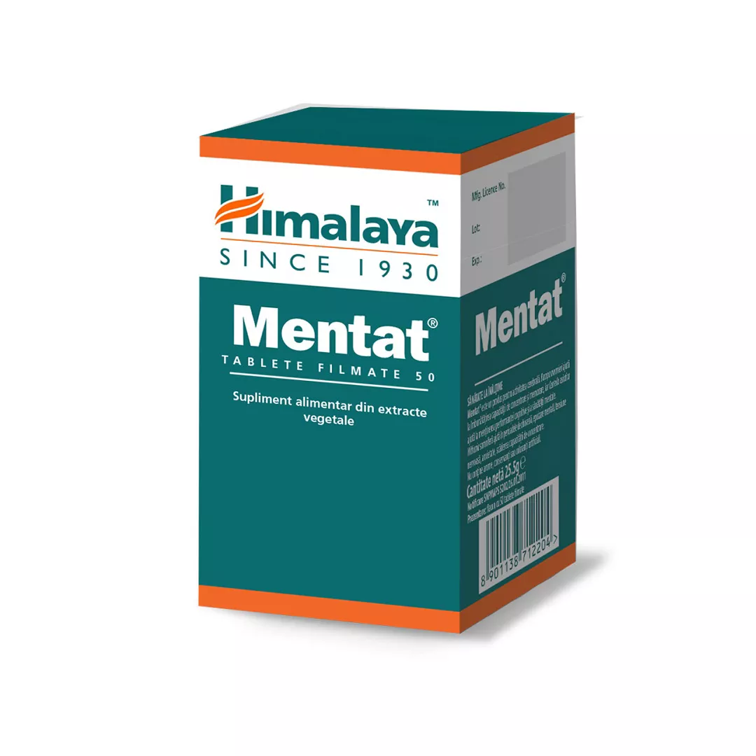 Mentat, 50 tablete, Himalaya, [],https:farmaciabajan.ro