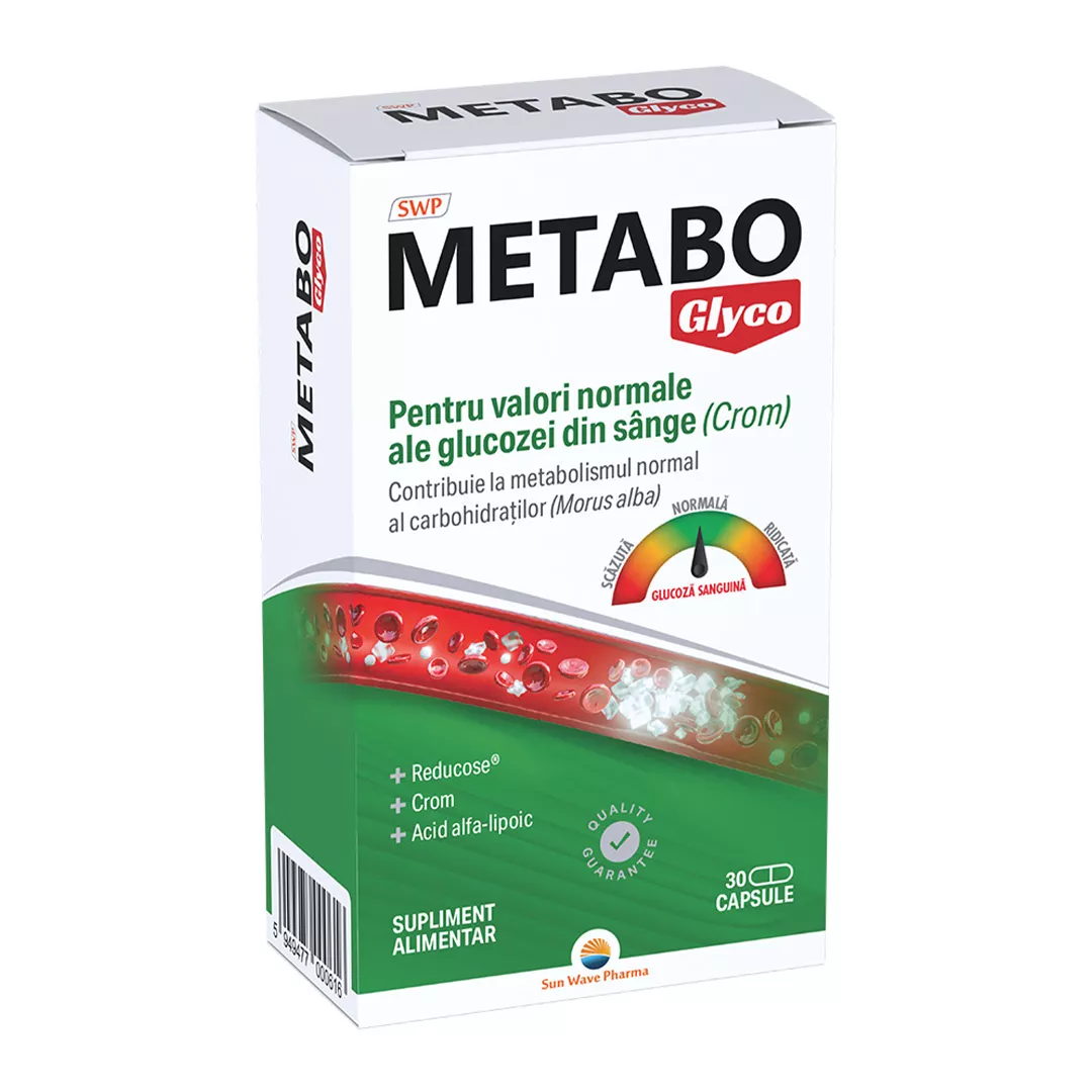 Metabo Glyco, 30 capsule, Sun Wave Pharma, [],farmaciabajan.ro