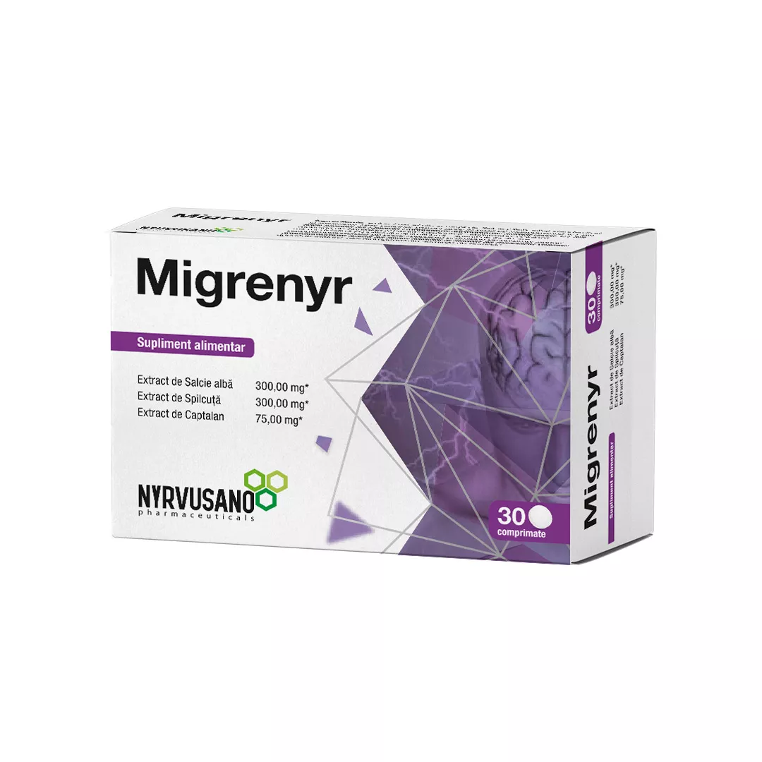 Migrenyr 30 comprimate, Nyrvusano pharm, [],farmaciabajan.ro
