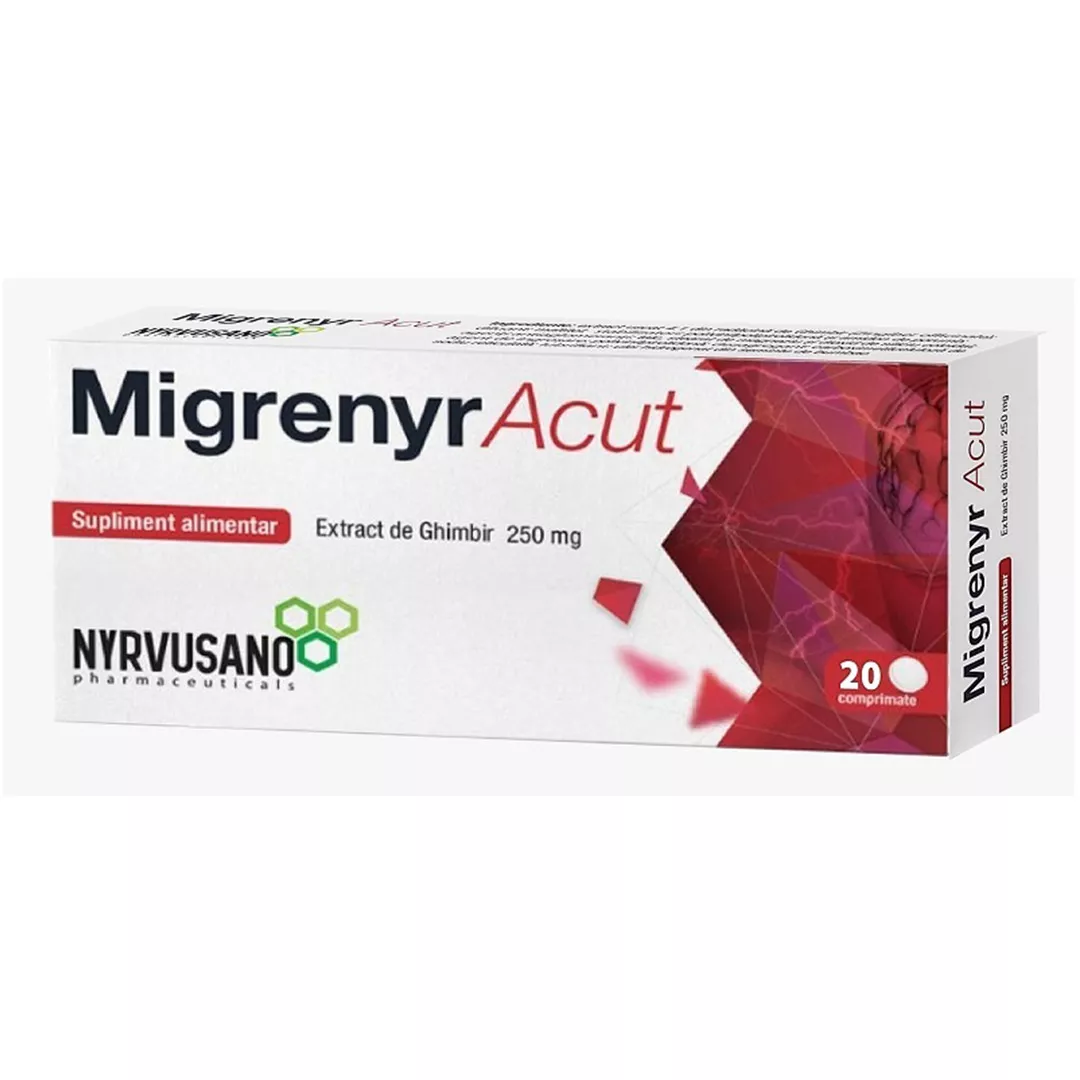 Migrenyr Acut, 20 comprimate, Nyrvusano, [],farmaciabajan.ro