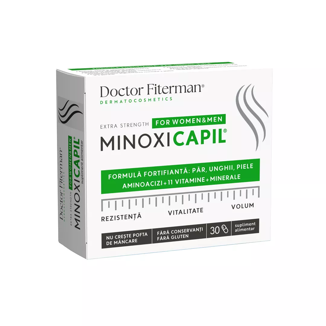 Minoxicapil, 30 capsule, Fiterman, [],farmaciabajan.ro