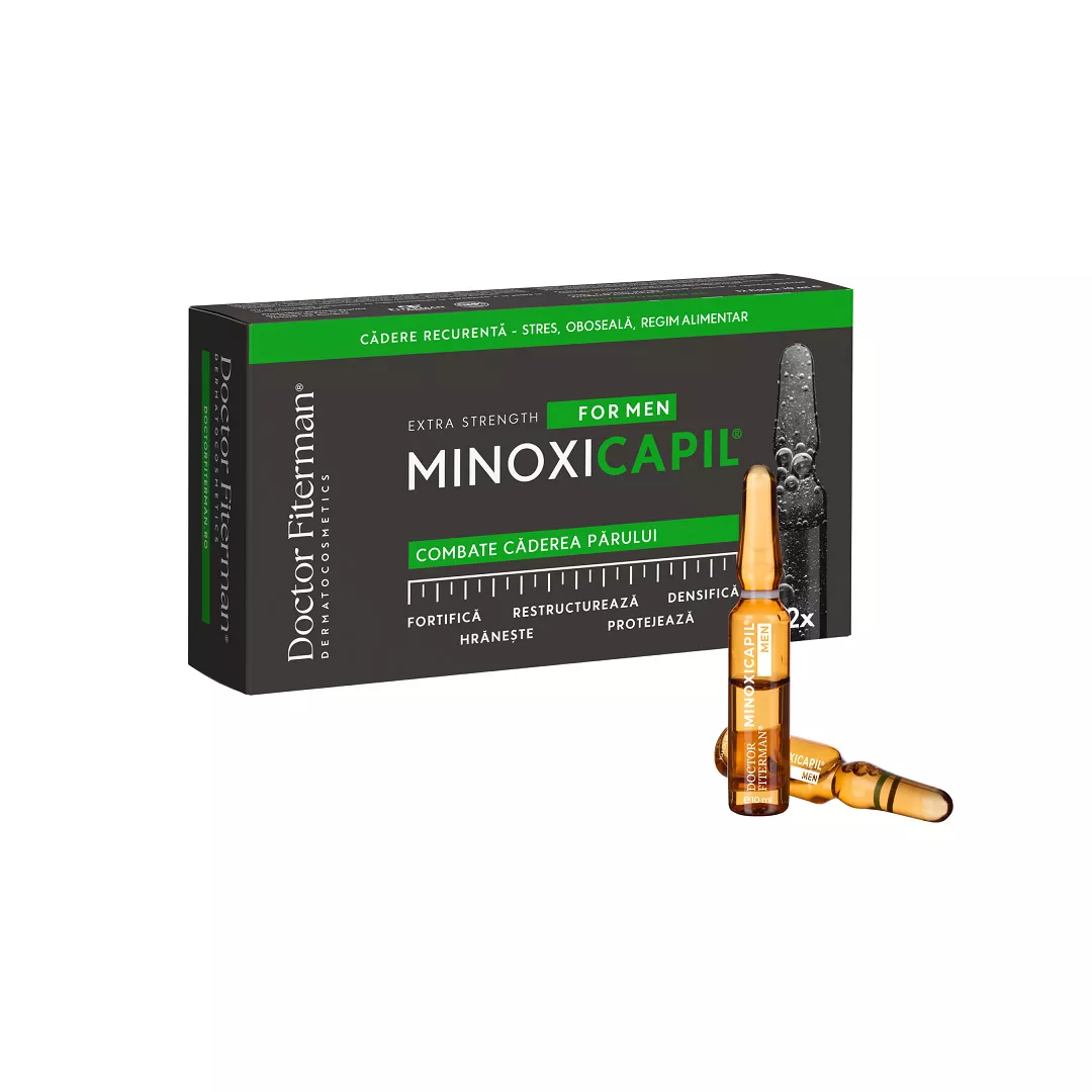 Minoxicapil Men, 12 fiole x 10 ml, Fiterman, [],farmaciabajan.ro