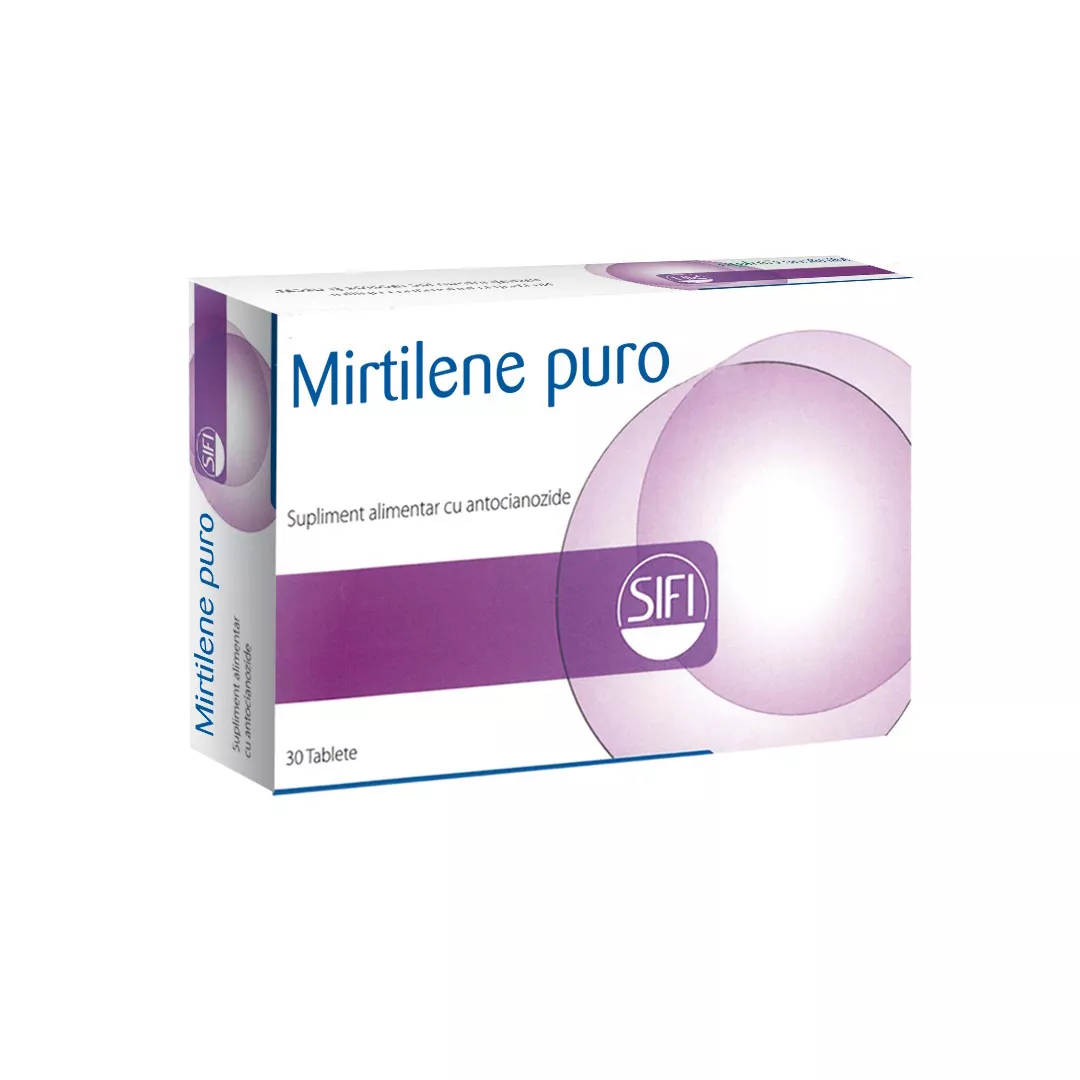 Mirtilene Puro 90 mg, 30 tablete, Sifi, [],https:farmaciabajan.ro