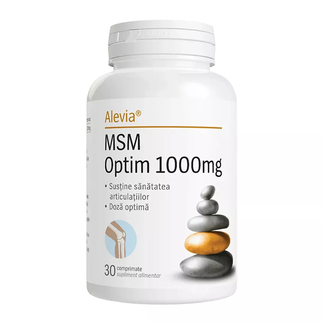 MSM Optim 1000mg, 30 comprimate, Alevia, [],farmaciabajan.ro