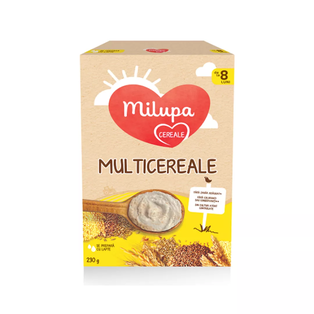 Multicereale, +8 luni, 230 g, Milupa, [],farmaciabajan.ro