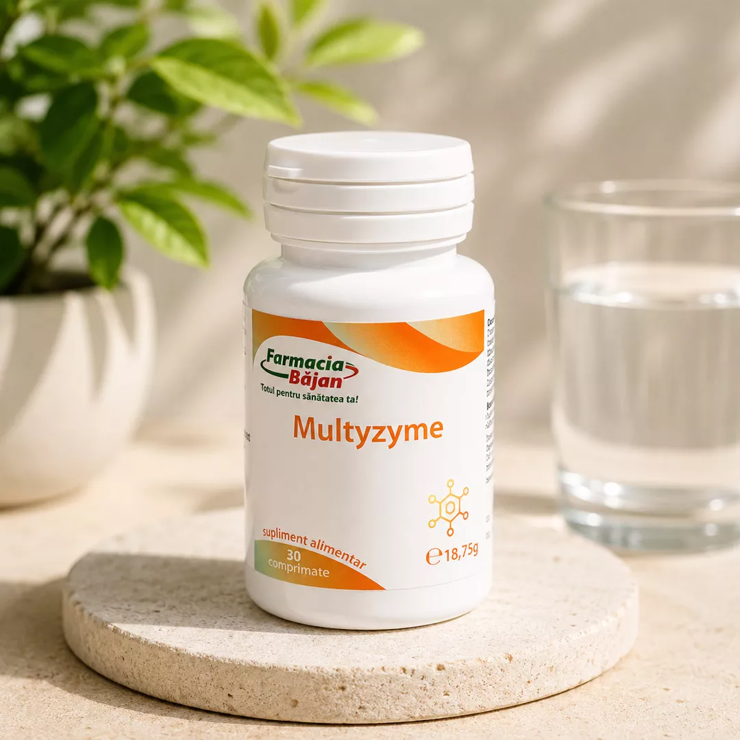 Multyzyme, 30 capsule vegetale, Farmacia Bajan, [],farmaciabajan.ro