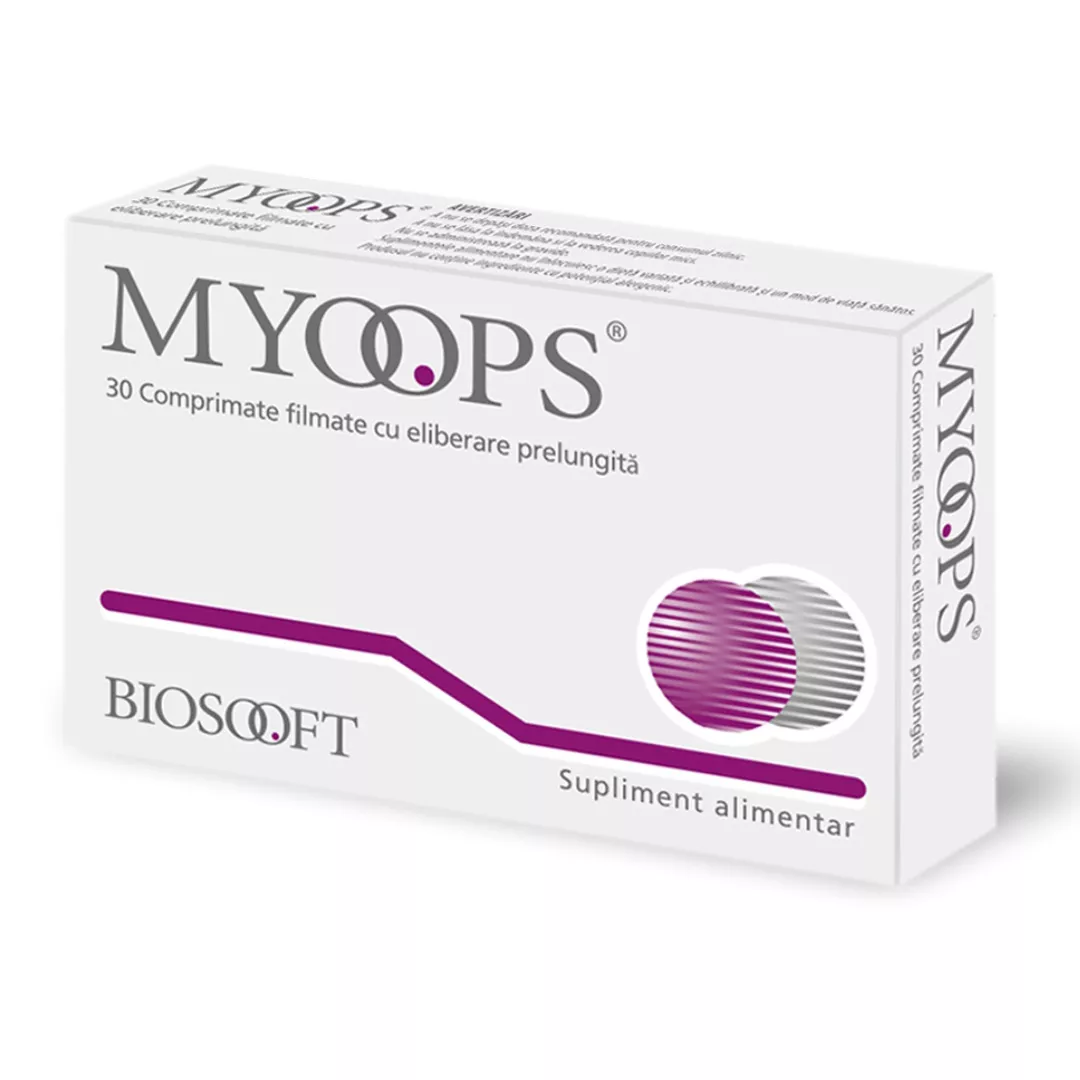 Myoops, 30 comprimate, Biosooft, [],https:farmaciabajan.ro