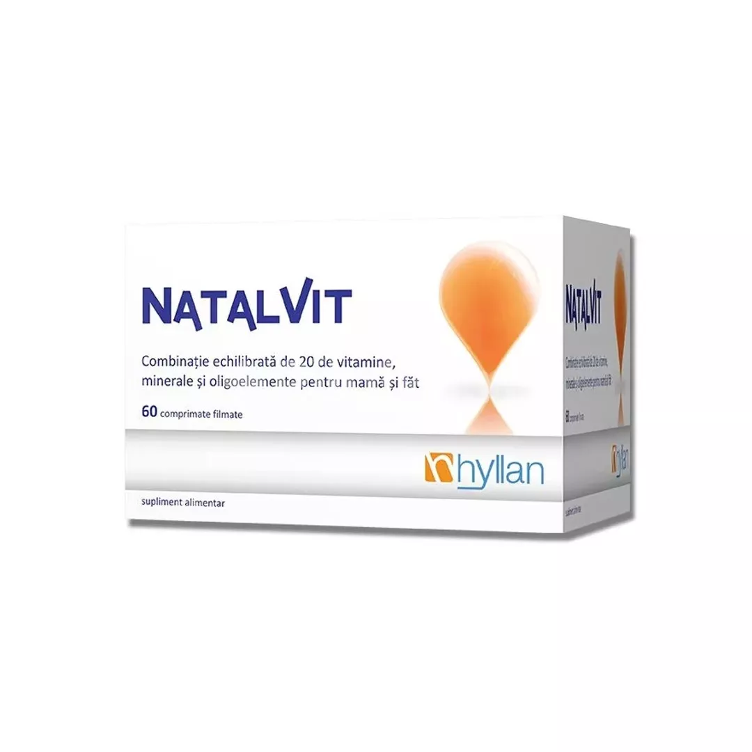 NatalVit, Hyllan, 60 comprimate, [],farmaciabajan.ro