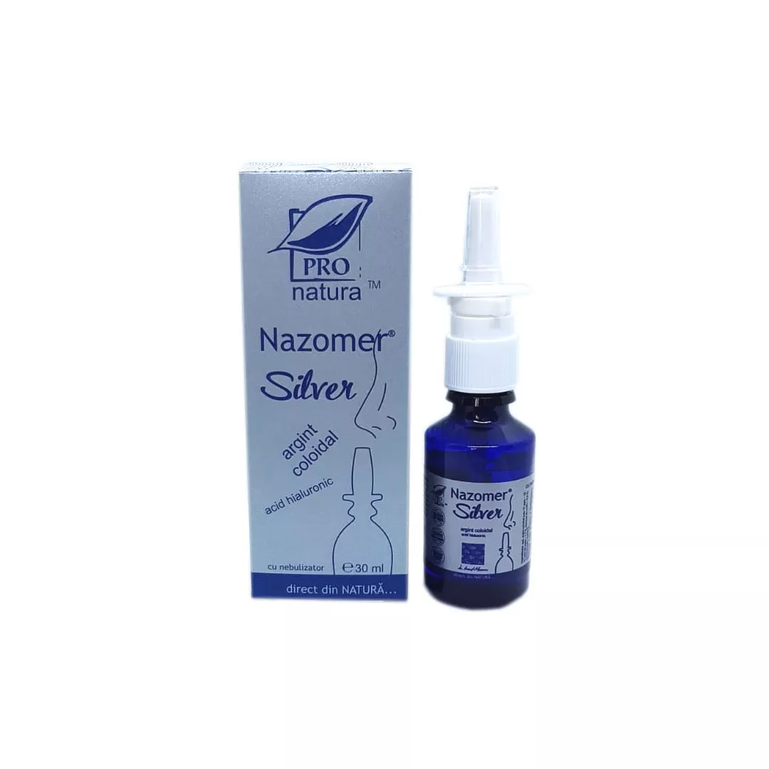 Nazomer Silver solutie salina cu argint coloidal, 30 ml, Pro Natura, [],farmaciabajan.ro
