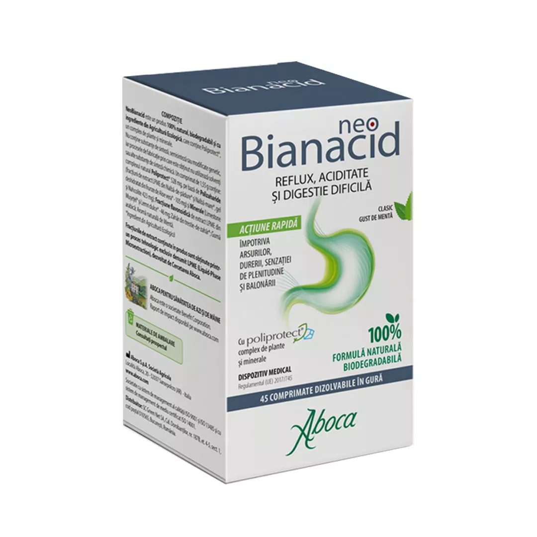 Neo Bianacid cu Poliprotect, 45 capsule, Aboca, [],farmaciabajan.ro