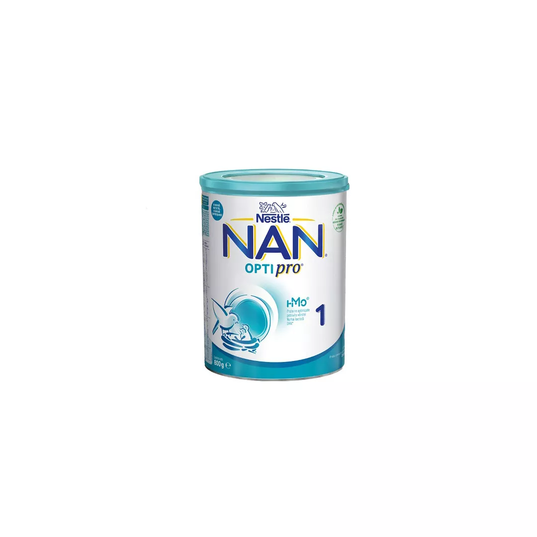 Formula de lapte Premium Nan 1 Optipro HMO, +0 luni, 800 g, Nestle, [],farmaciabajan.ro