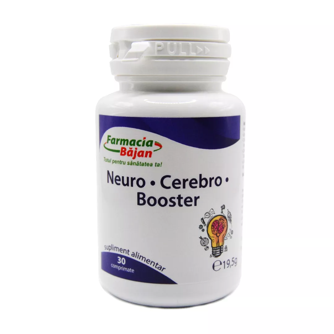 Neuro-cerebro Booster, 30 capsule, Farmacia Bajan, [],https:farmaciabajan.ro