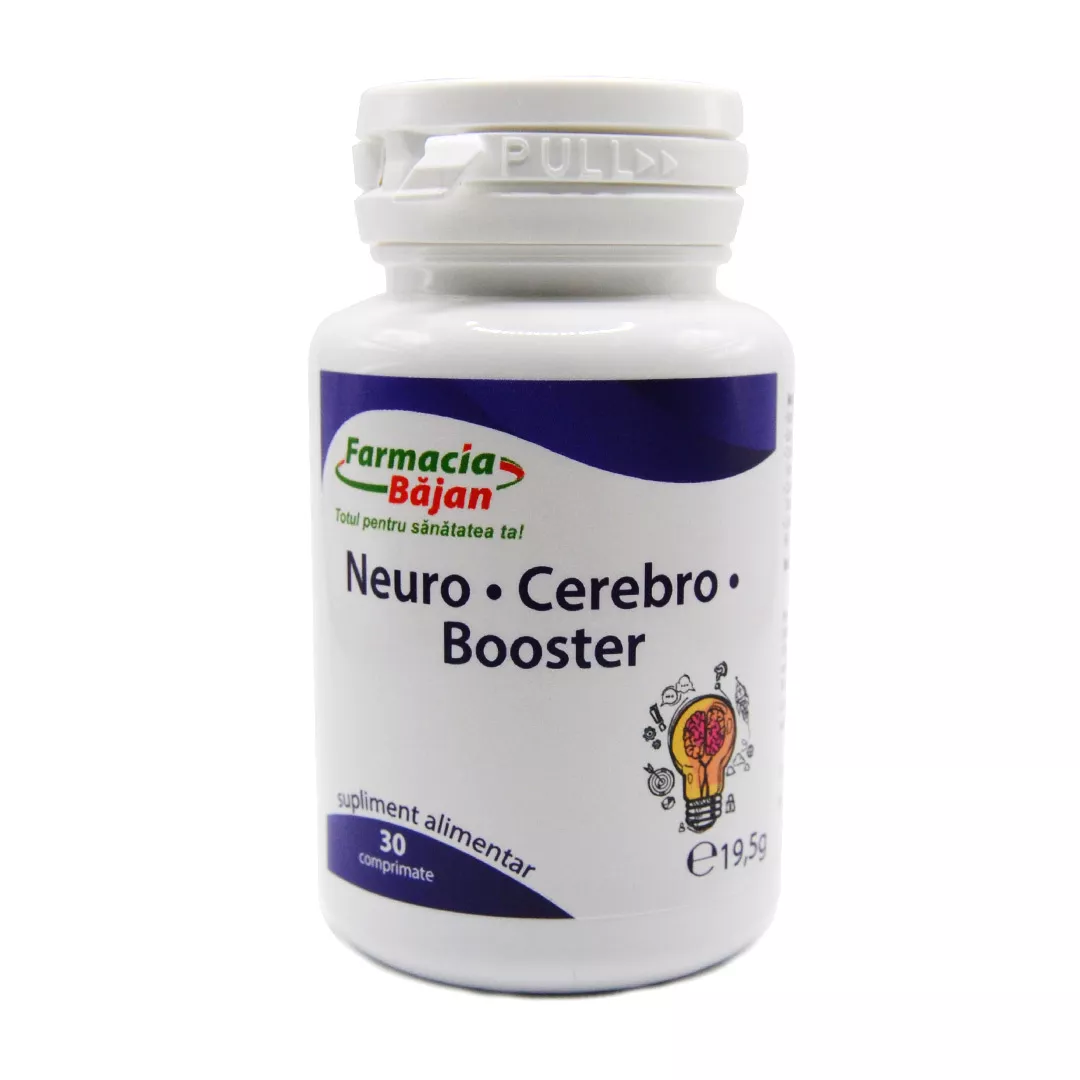 Neuro-cerebro Booster, 30 capsule, Farmacia Bajan, [],farmaciabajan.ro