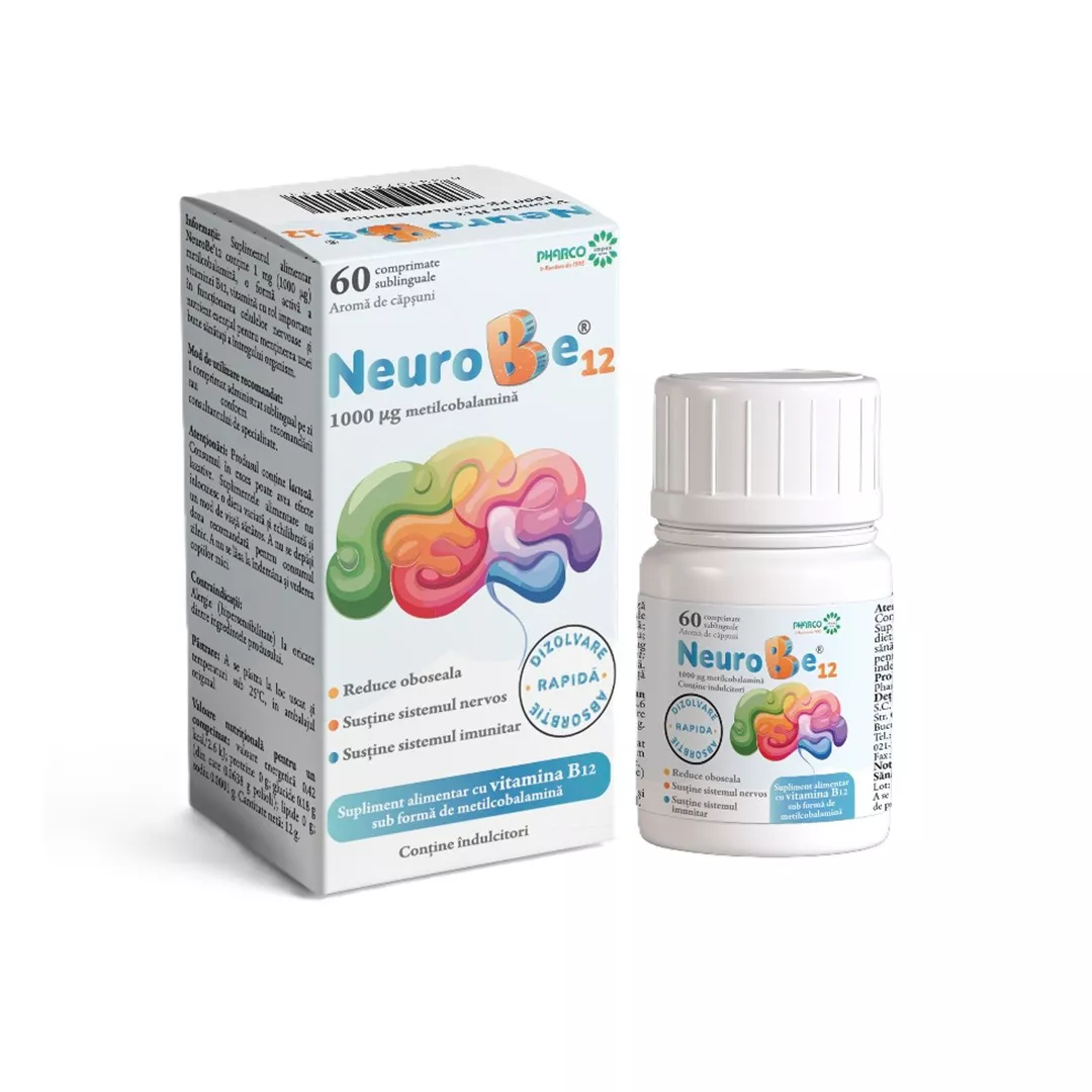 NeuroBe 12, 60 comprimate, Pharco, [],farmaciabajan.ro